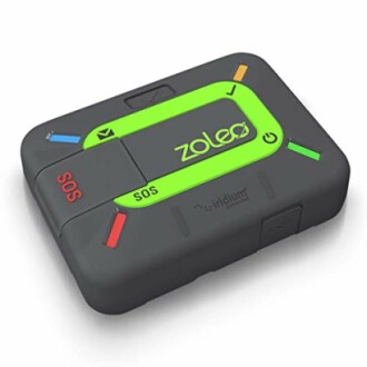 Zoleo satellite communicator device with SOS and messaging features.